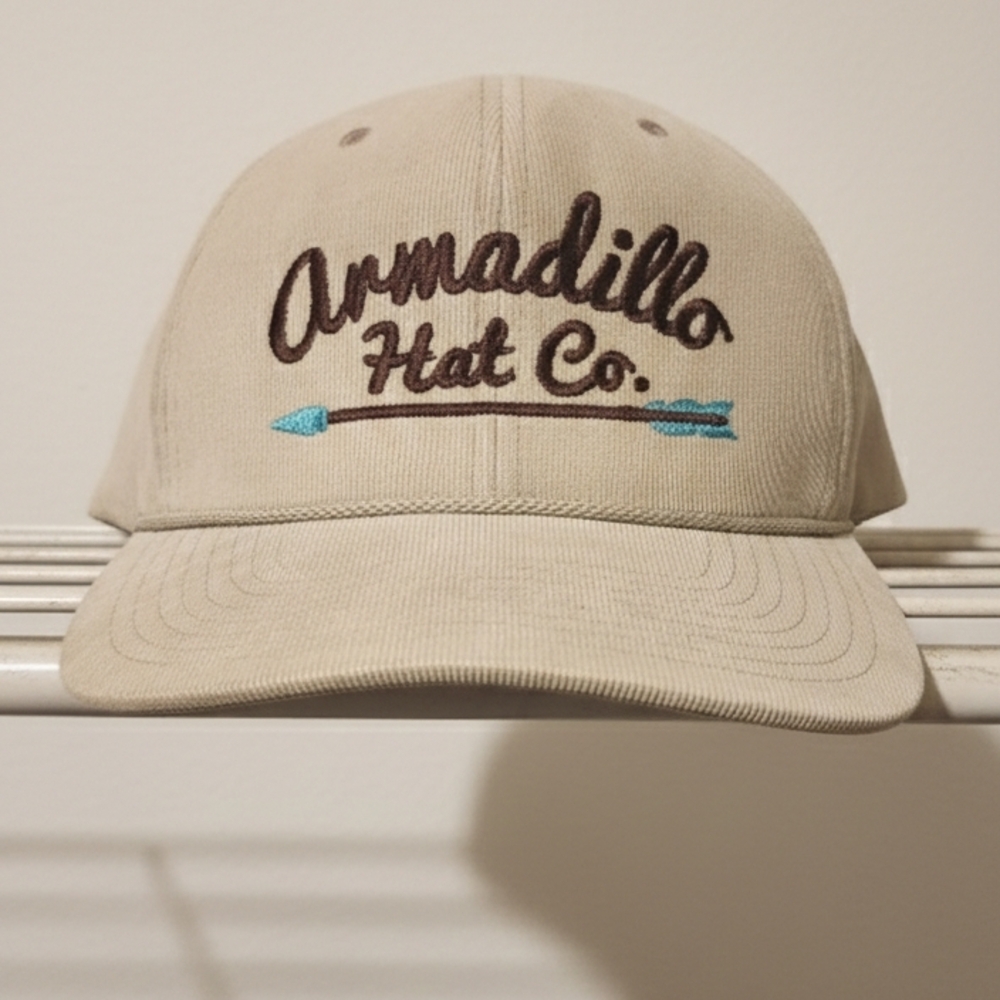 Armadillo Hat Co. Beige Snap Back Cap